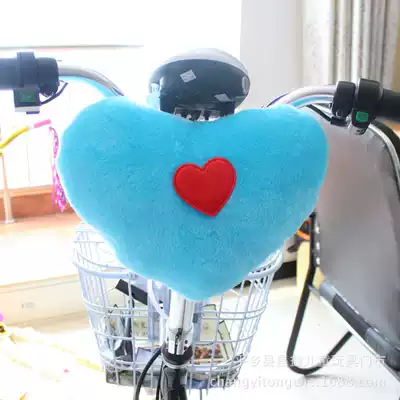 Electric bicycle child anti-collision head plush crash pad child seat supporting crash pad heart crash pad