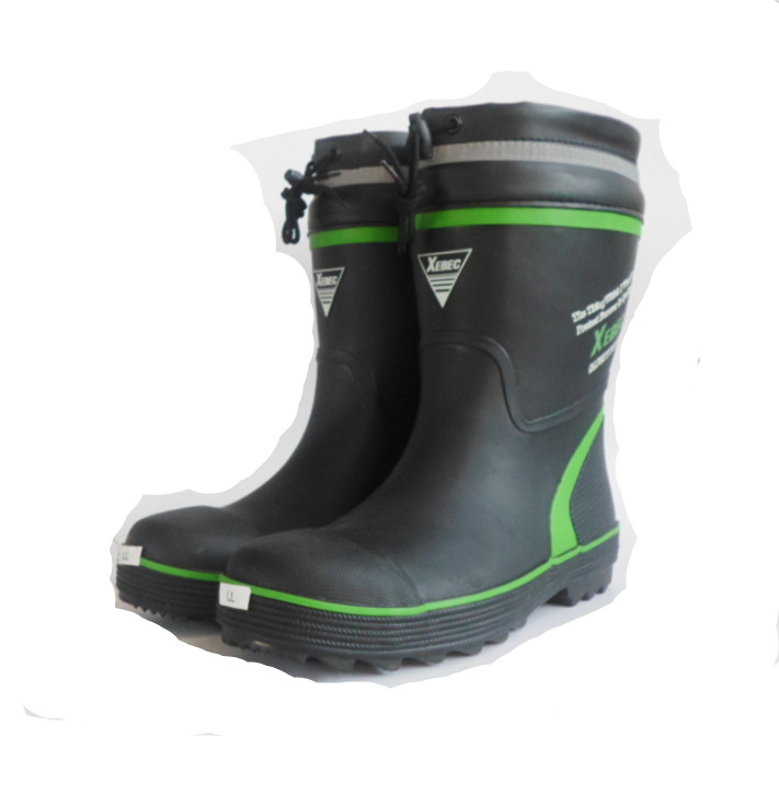 (Factory direct sales) Steel head anti-smashing leggings short top rubber sole safety shoes