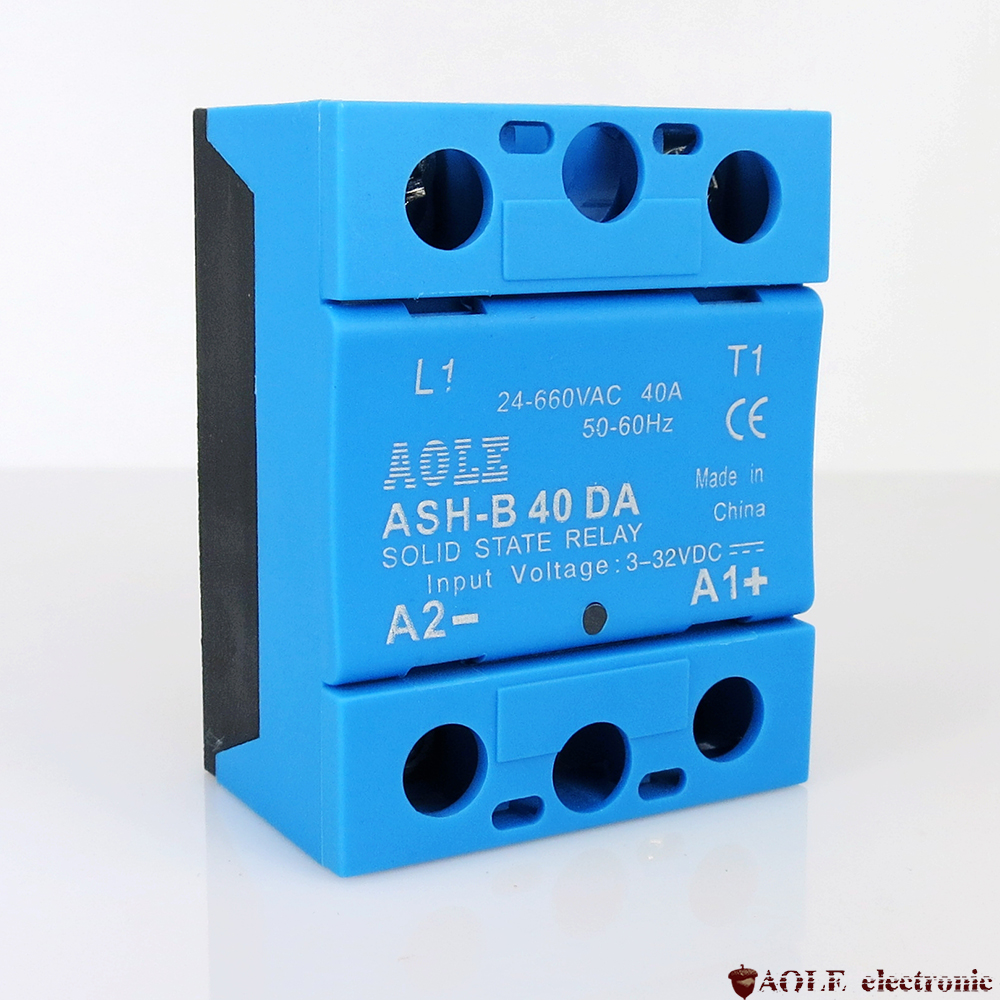 Manufacturer Direct sales ssr single-phase 40A Solid State Relay 5V12V Small 660v AC ASH-B 40DA Ole-Taobao
