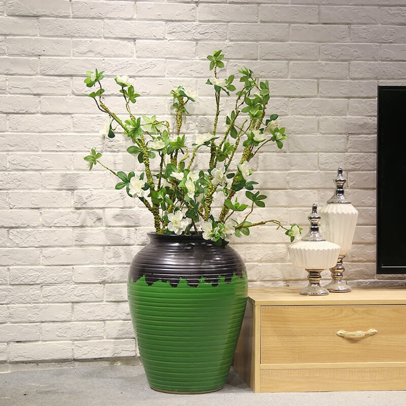 New Chinese style of large vase jingdezhen hotel villa simulation flower adornment is placed between example big flower flower