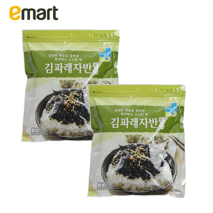 EMART易买得 韩国进口海味草米 低盐即食香脆芝麻拌饭海苔200g*2