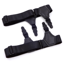 European and American positive dress adult hanging socks with double clip mens duckbill clip long socks anti-slip clip sexy seductive plinth silk stockholder