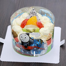 Упаковка для кондитерских изделий 加厚彩色透明韩式卡通熊8cm宽慕斯围边蛋糕硬围边纸装饰约130米卷