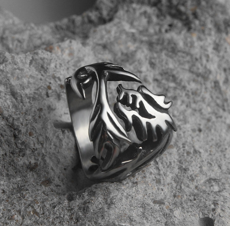 Bague homme ROCK PUNK en Acier au titane - Ref 3086479 Image 4