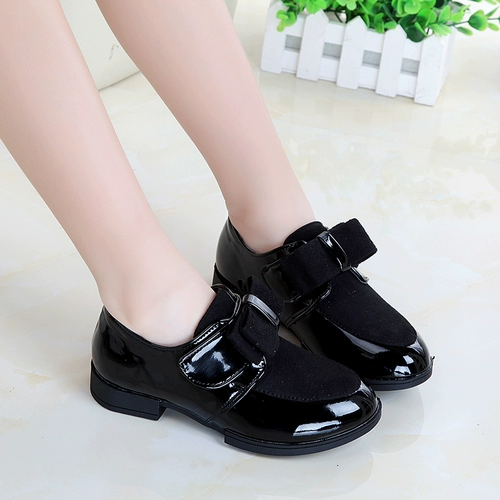 Красные танцующие туфли для кожаной обуви для принцессы в английском стиле, из натуральной кожи, в британском стиле