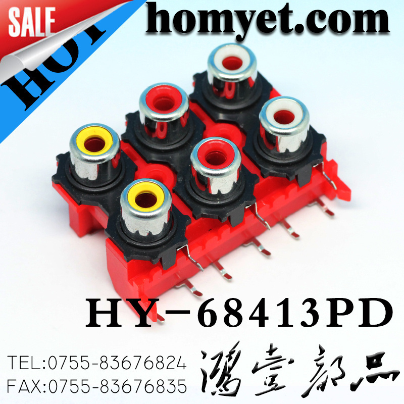 Stunning HOY Socket Sound Accessories TV Shield HY-68413PD RCA seat with shielded acoustic socket