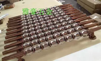Glass door crystal handle Hotel KTV facade push-pull door handle Modern wooden door handle Rose gold