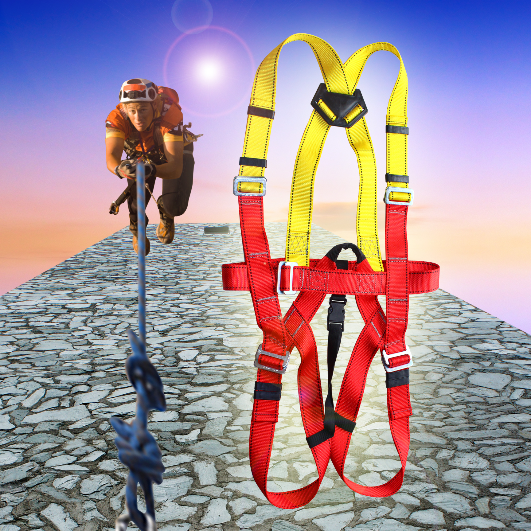 Outdoor climbing equipment Children's full body extension climbing seat belt Rappelling Canyoning Cave exploration Full body downhill belt