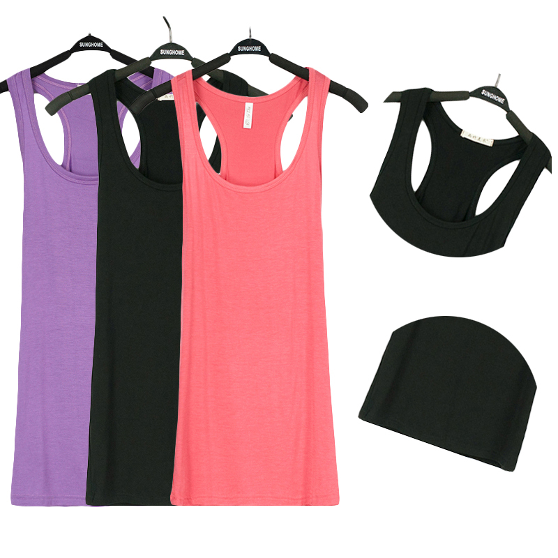 Spring and Summer Slim-Fit Modal Tank Dress, Mid-Length Women's Camisole with Thick Straps, Outerwear Base Shirt, Plus Size