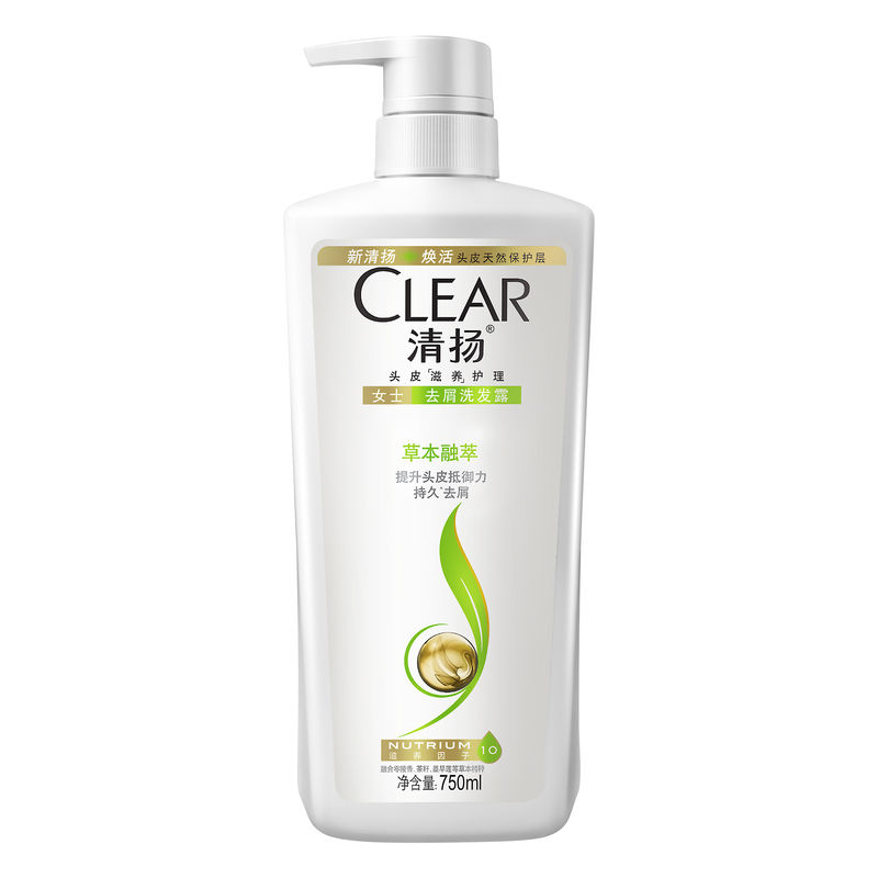 CLEAR/清扬女士去屑洗发露草本融萃750ml 去屑滋润洗发水