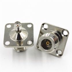 N female to SMA female with 25mm flange N SMA-KKF copper