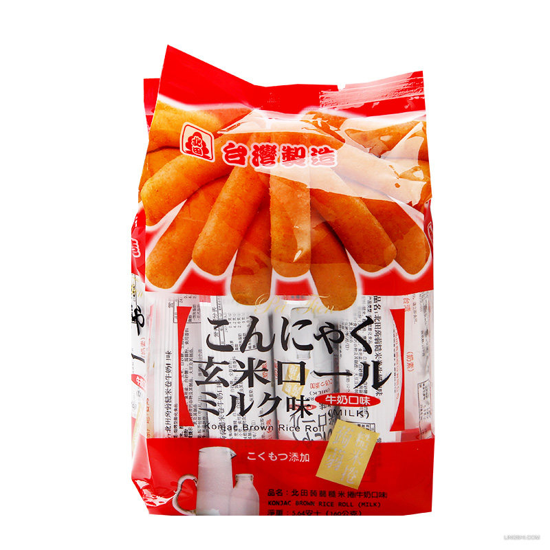 【天猫超市】台湾进口 膨化 北田糙米卷（牛奶味）160g/袋 零食