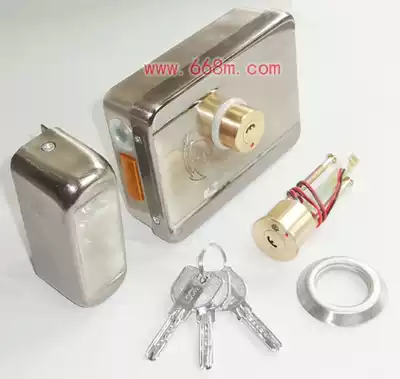 12v Crescent double key lock intelligent silent lock building access control electric lock magnetic induction lock large iron door anti-theft lock