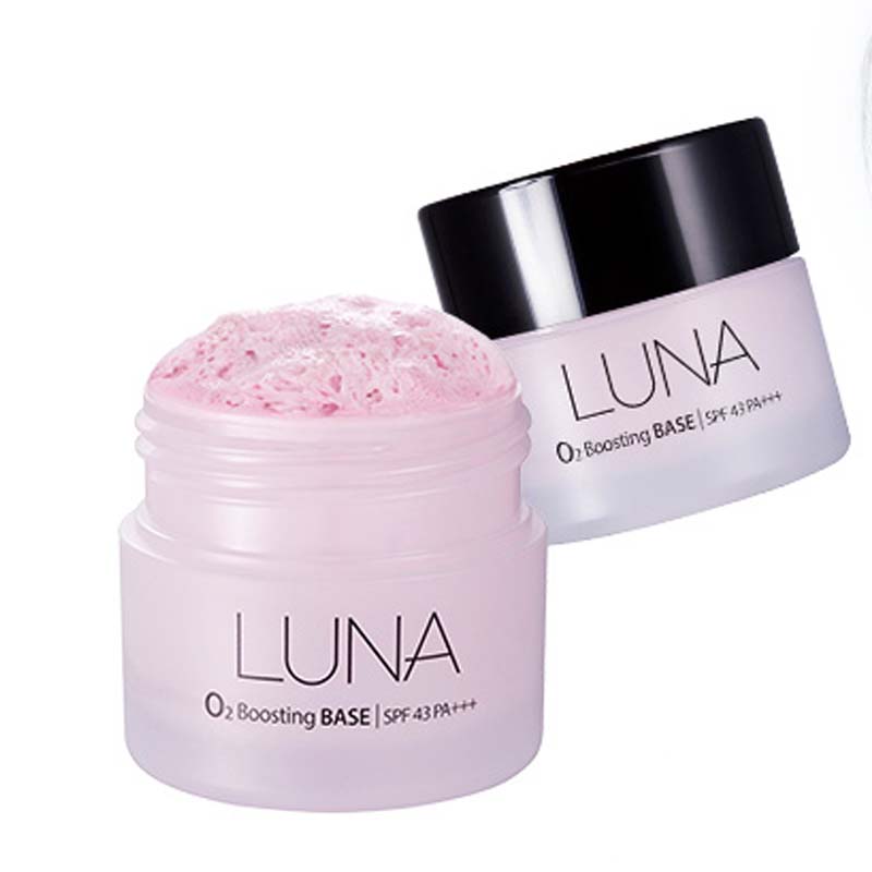 LUNA O2氧气隔离霜SPF43 PA+++光泽调节肤色霜妆前乳40g