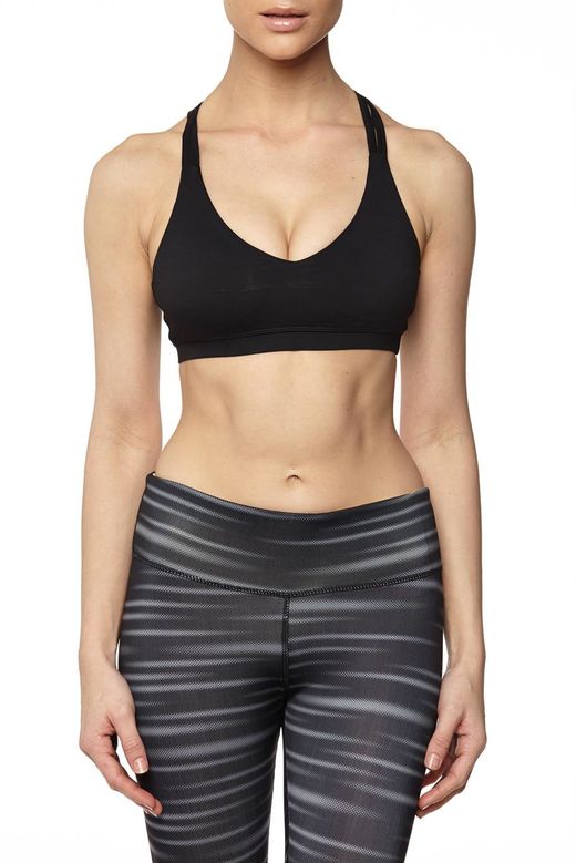 Dingsheng foreign trade elastic moisture absorption perspiration fitness yoga semi-cut vest type shockproof sports bra with chest cushion S697