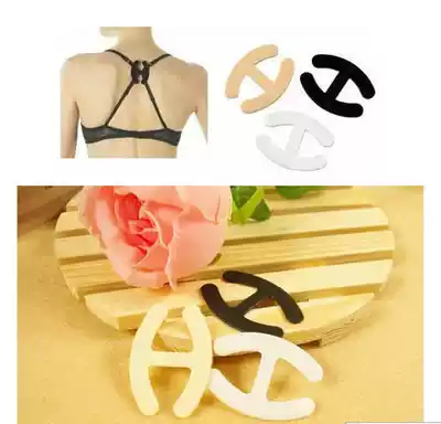 Underwear shoulder strap non-slip buckle Bra magic invisible buckle I-shaped buckle Cross buckle Anti-light black transparent light yellow