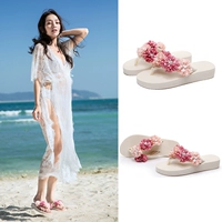 Dép nữ Xiapo với dép xỏ ngón dễ thương mặc đế dày ngọt ngào chống trượt hoa kỳ nghỉ đi biển đi dép đi biển - Dép dép  nữ đẹp