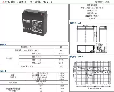 Hengli lead acid battery 12V17AH CB17-12 quotation shell battery factory direct CB17-12