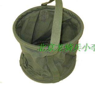 Vintage canvas bucket, cavalry car corps armored soldier canvas bucket, outdoor folding canvas bucket special price