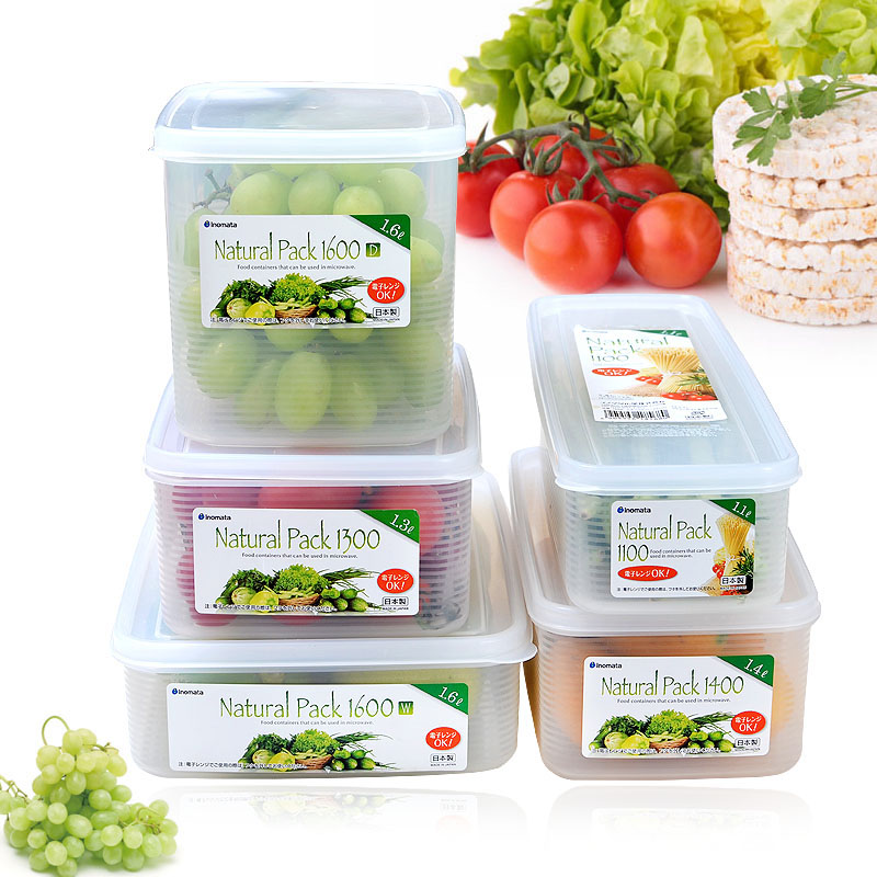 Japan imported inomata with lid food storage box refrigerator fresh-keeping box sealed box sealed jar lunch box