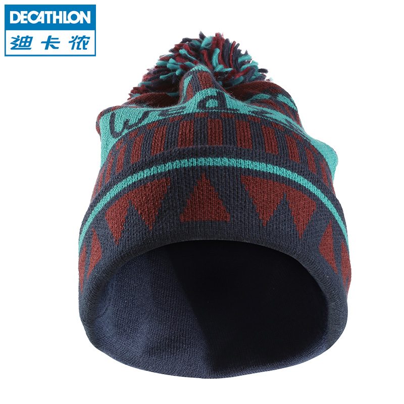 迪卡侬 户外滑雪大卷边 成人保暖滑雪帽 WED'ZE