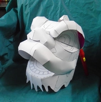 Mid-Autumn Festival lanterns diy coloring handmade childrens homemade traditional animal hands remind Lions White Lantern big hand painting