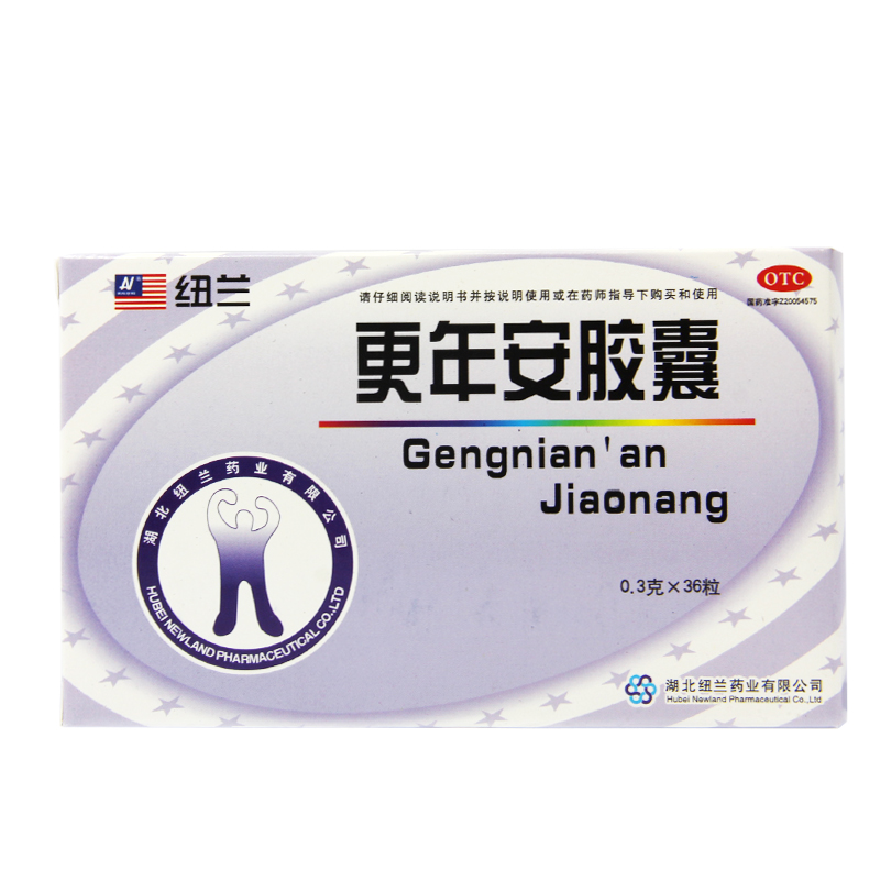 包邮 更年安胶囊 36粒 更年期 烦躁失眠 眩晕耳鸣 潮热汗出 纽兰