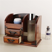 Nordic style Japanese new Chinese solid wood export Japan with drawer cosmetics jewelry storage desktop storage box