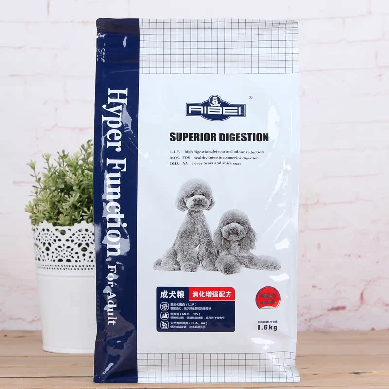 犬主粮 爱贝天然成犬粮泰迪狗狗主粮消化增强配方1.6kg狗狗粮食