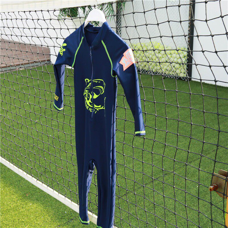 Korean boys' swimsuits Baby Children's Europe and America Babies Middle Children's Sunscreen Surfing One-Piece Swimsuit Quick-Drying Shark Swimsuit