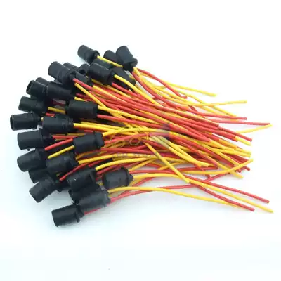 T10 motorcycle electric car light universal plug instrument light round socket plug bulb light Cable 5 hair a Black