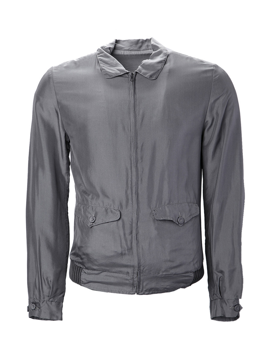 Dolce&Gabbana 深灰色翻领拉链式修身外套