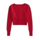 Mùa xuân và mùa thu áo len màu rắn của phụ nữ cardigan siêu ngắn eo cao bên ngoài cổ dài tay tròn Slim áo choàng nhỏ mỏng thời trang nữ cao cấp Đan Cardigan