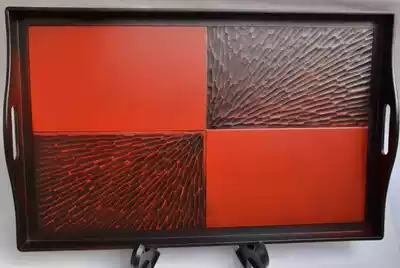Japanese lacquerware pure wood lacquerware rectangular lacquer tray tea tray placemats multifunctional practical and beautiful home products