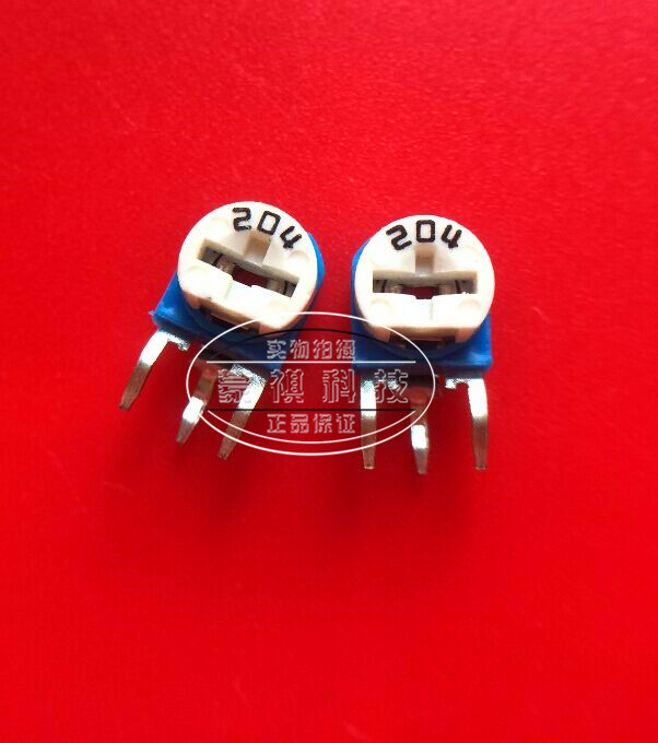 Blue White Adjustable Standing 200K 204 10 Only Lan White Adjustable Resistance Adjustable Potentiometers Potentiometers