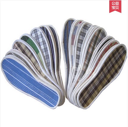 cubufq cotton insole handmade rough cloth insole cotton health care breathable sweat-absorbing men and women multi-layer cotton 10 pairs