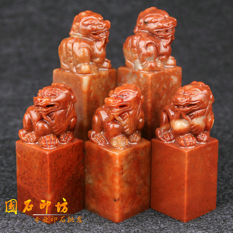 3x8cm Shoushan Stone leopard Seal Practice Badge SEAL STONE GOLD STONE SEAL ENGRAVING NAME PAINTING AND CALLIGRAPHY SEAL CUSTOM