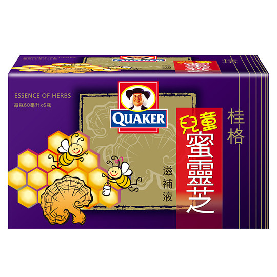台湾官网直邮进口《桂格》儿童蜜灵芝滋补液(60ml*6入)