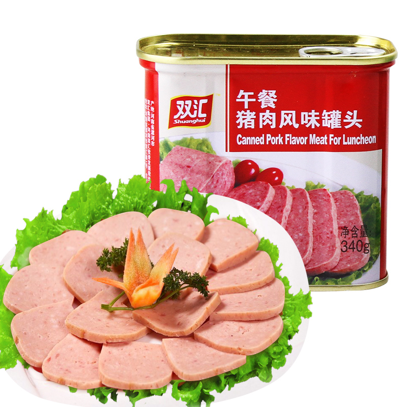 【天猫超市】双汇火锅午餐猪肉风味罐头340g火锅聚餐特产零食