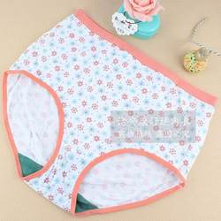 AB underwear pure cotton large size women's underwear high waist printed middle-aged mother fat MM small boxer shorts 0106