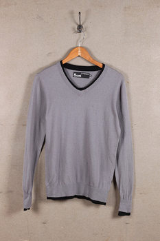 Vintage ແທ້ Xiangfan IT sweater ຄໍ V ຂະຫນາດນ້ອຍ