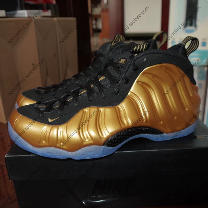[正品现货Nike Air Foamposite One 黑金 金喷泡 314996 700]