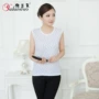 Bà trung niên và bà mẹ già áo vest cotton ông già in màu rắn rộng vai cotton ngắn tay áo lót áo 2 dây nữ trơn