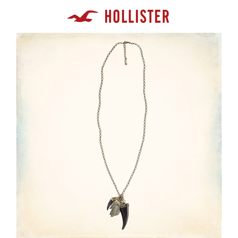 Hollister 古铜色吊坠项链 女 127104