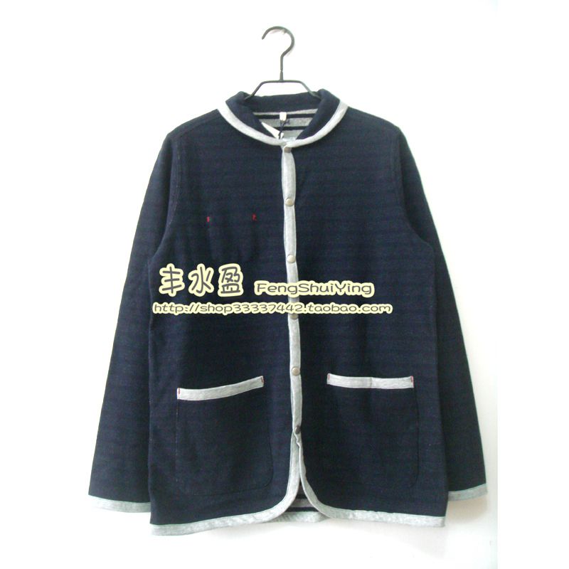 Spring Autumn New Promotion Sand Wash Pure Cotton Wool Circles Color Weave Stripe Flip-flops Wear Casual Jacket Recommendation On Both Sides