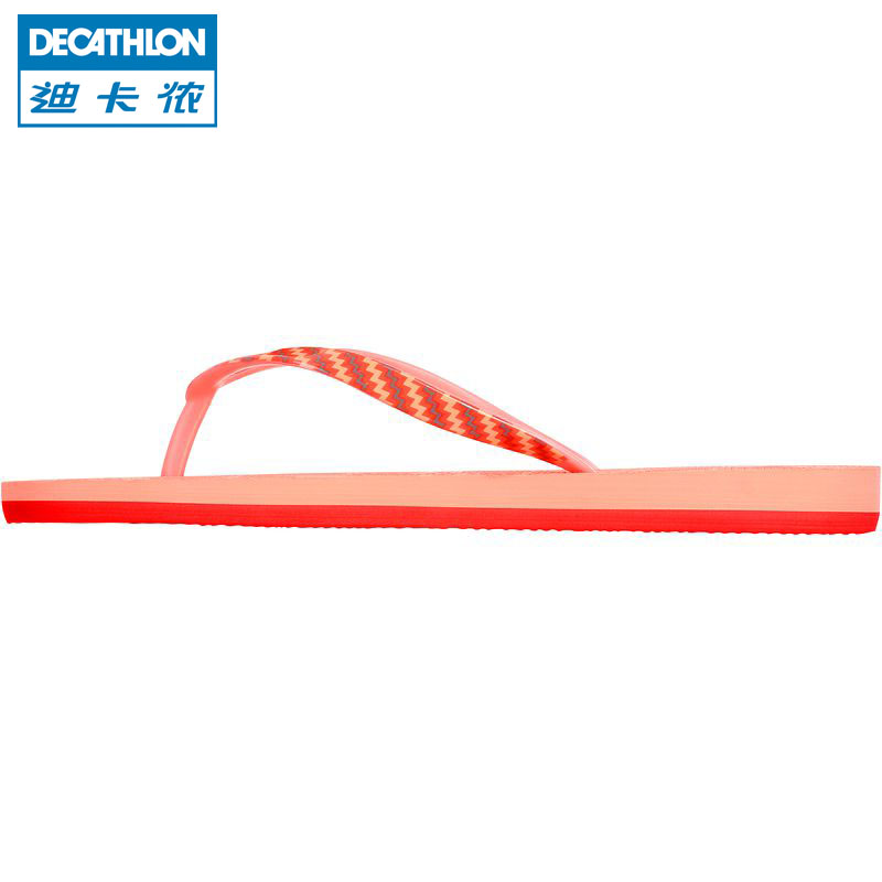 迪卡侬 女士 沙滩 印花 夹脚拖 人字拖 117514 TRIBORD