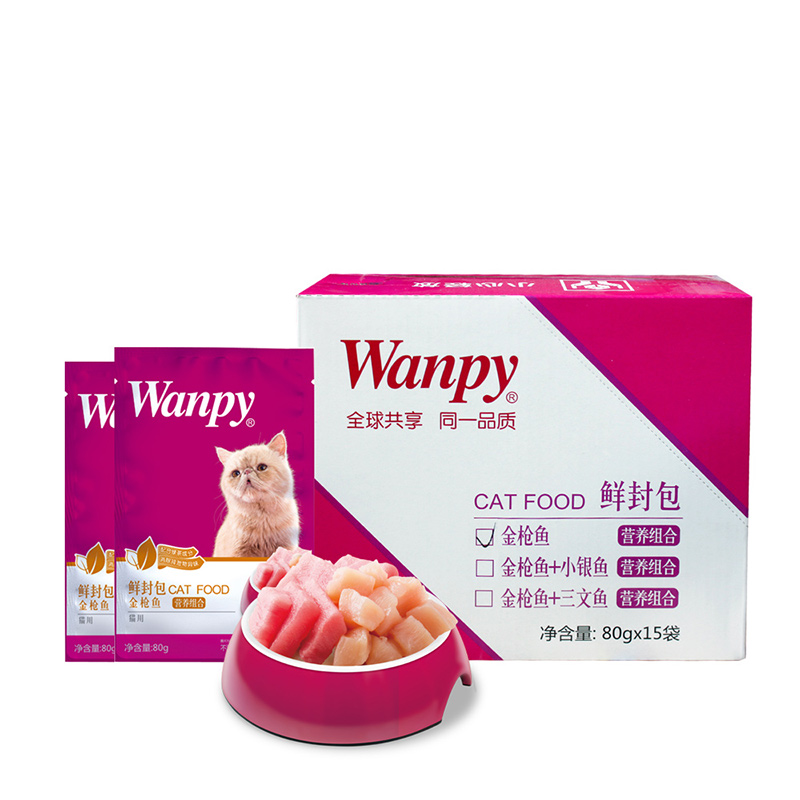 顽皮鲜封包 顽皮猫零食拌饭 猫用金枪鱼妙鲜包80g猫湿粮包软罐头