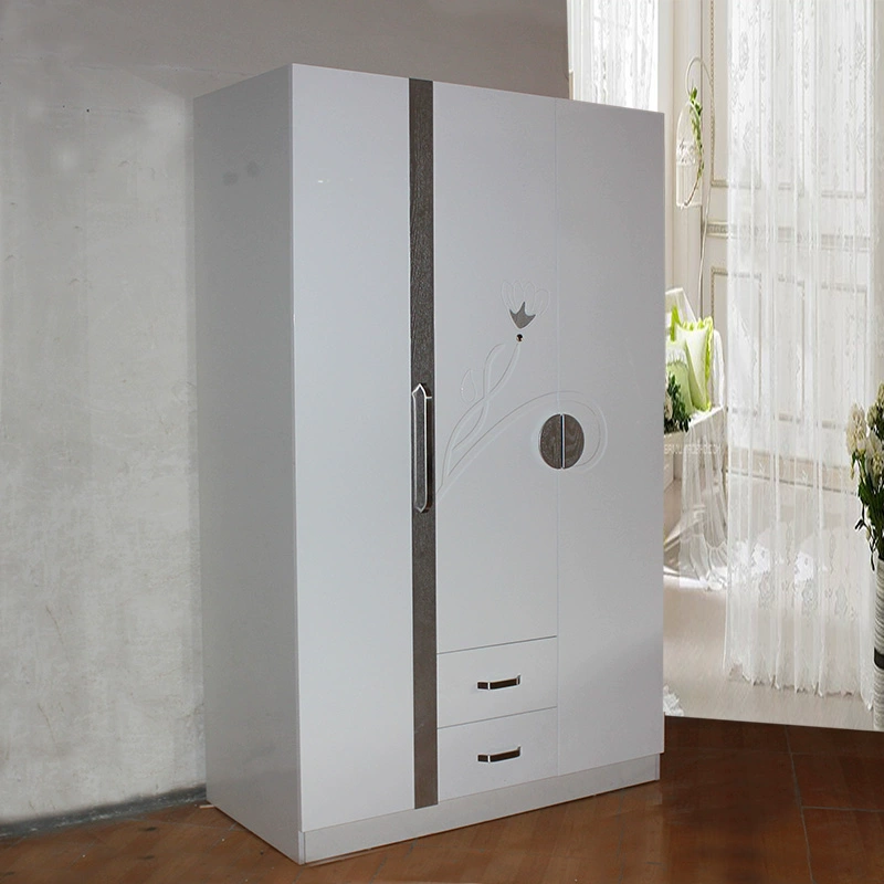 Bảng điều khiển sơn trắng cửa trượt phẳng tủ quần áo ba cánh tủ quần áo 1,2m tủ quần áo trẻ em nội thất bộ tủ quần áo chính hãng - Buồng