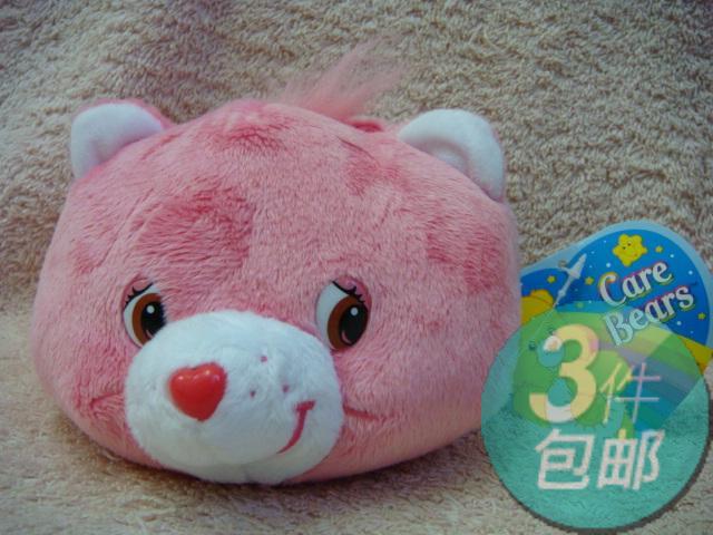 Care Bears Love Bear rainbow Bear Love a lot Bear hairy doll head phone seat