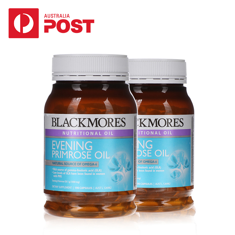 Blackmores澳洲进口 月见草油软胶囊190粒*2 女性保健 澳洲直邮